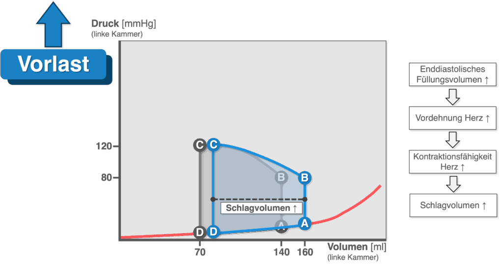 Vorlast - Druck-Volumen-Diagramm