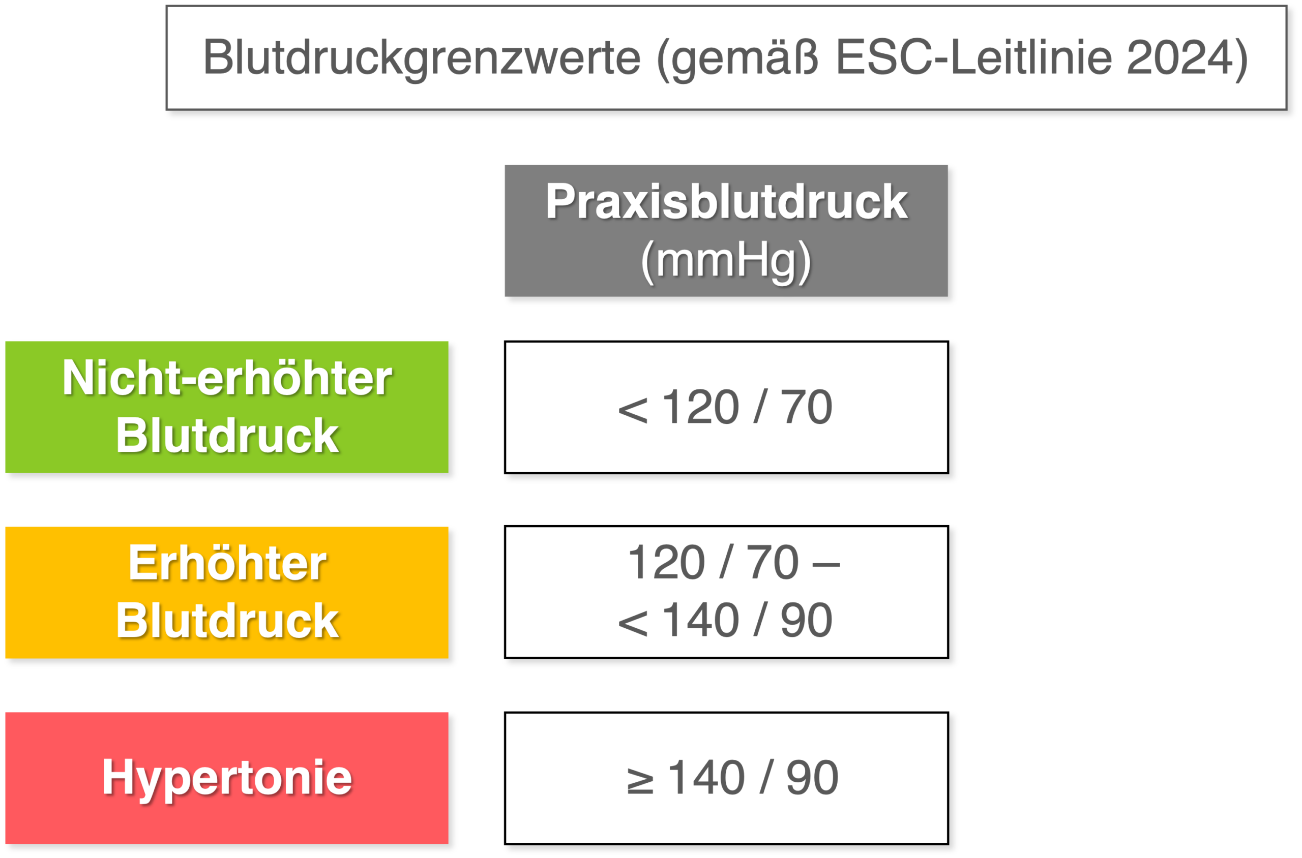 Arterielle Hypertonie - Grenzwerte