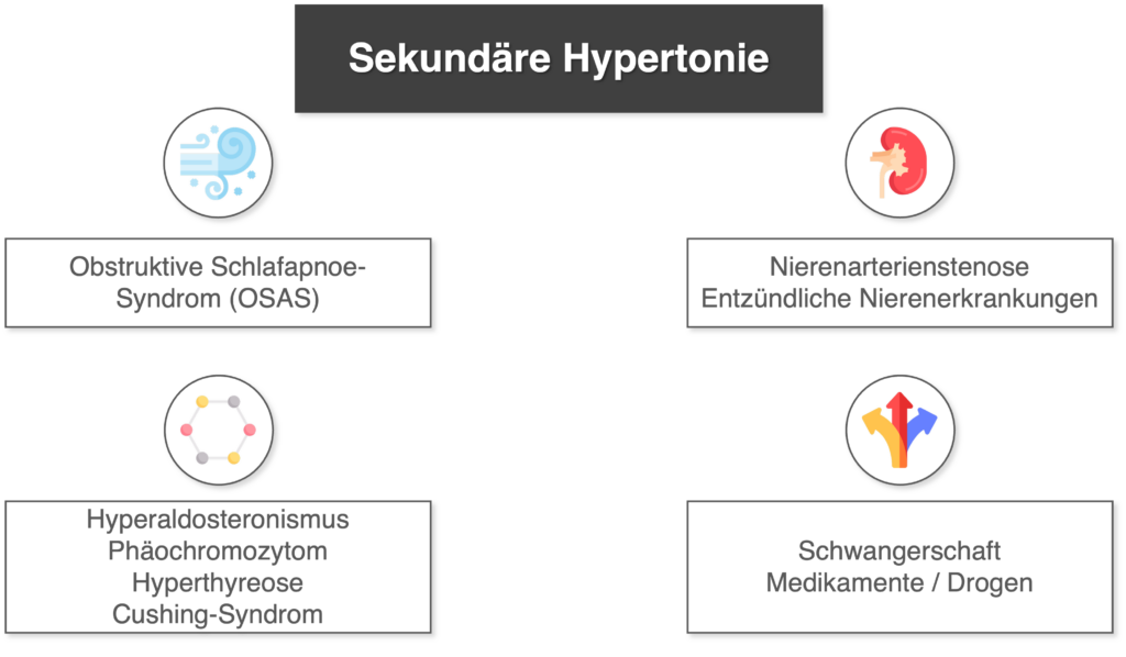 Sekundäre Hypertonie - Ursachen